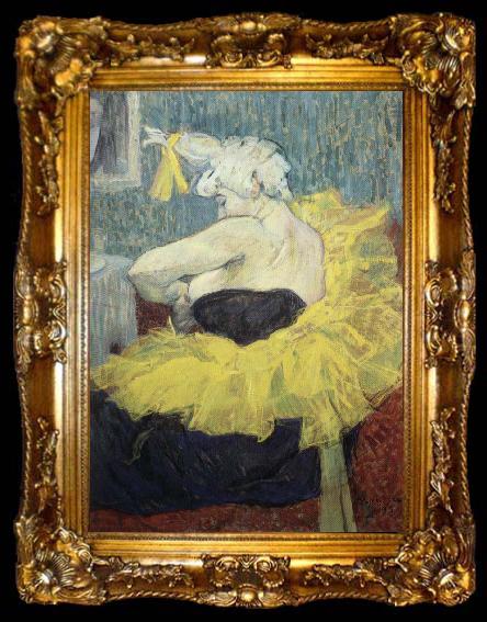 framed  Henri  Toulouse-Lautrec The Clowness Cha-u-Kao, ta009-2